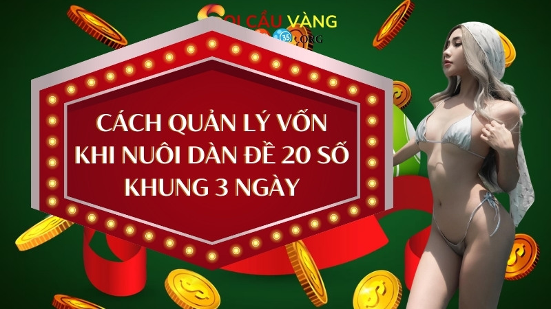 Cách quản lý vốn hiệu quả khi nuôi dàn đề 20 số khung 3 ngày