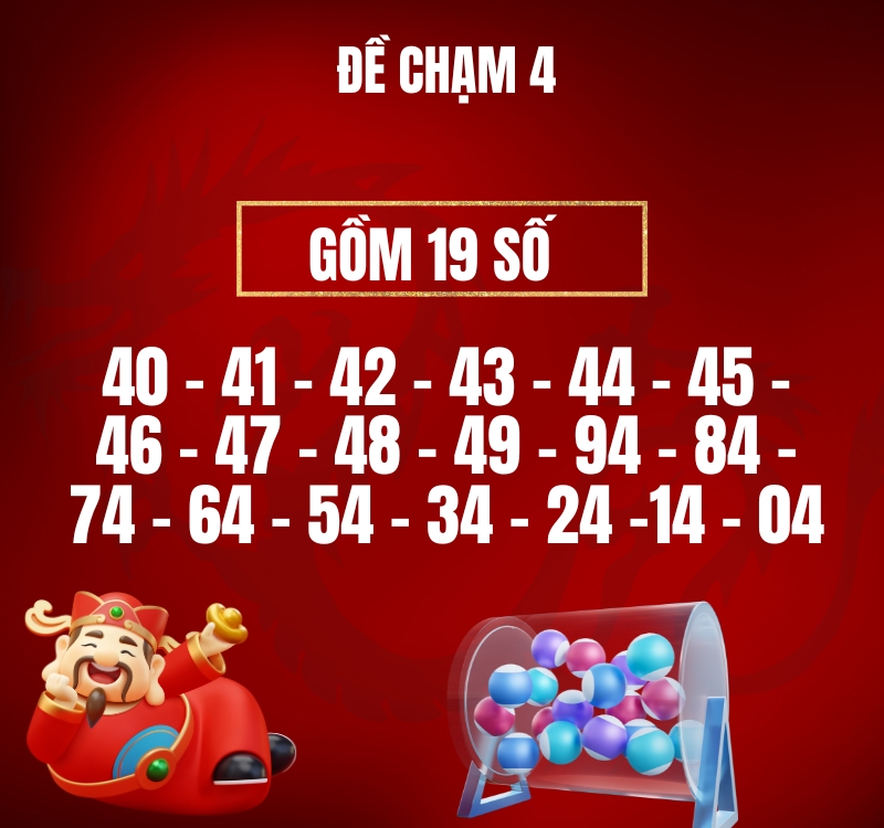 Đề chạm 4 bao nhiêu con?